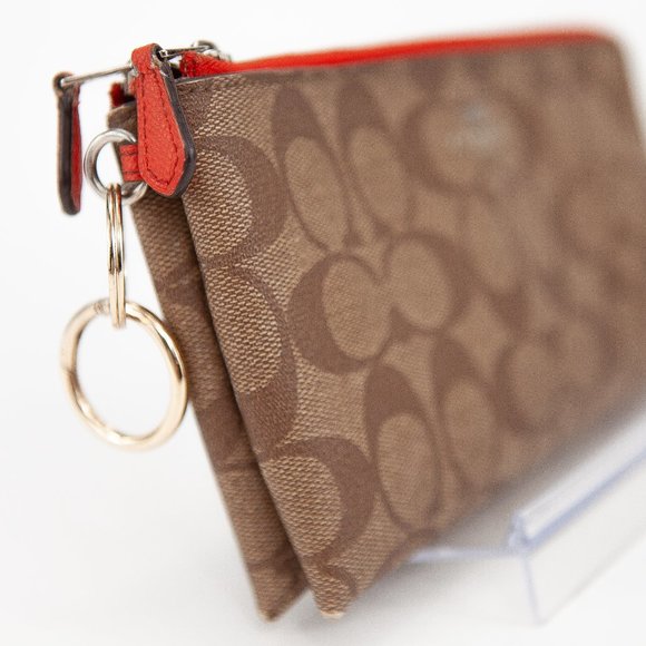 COACH Signature Double Corner Zip Wristlet - Picture 5 of 13